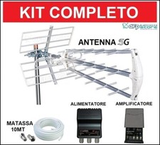Antenna Tv UHF Esterna Amplificata Digitale Terrestre DVB T2 Con Filtro LTE 5G