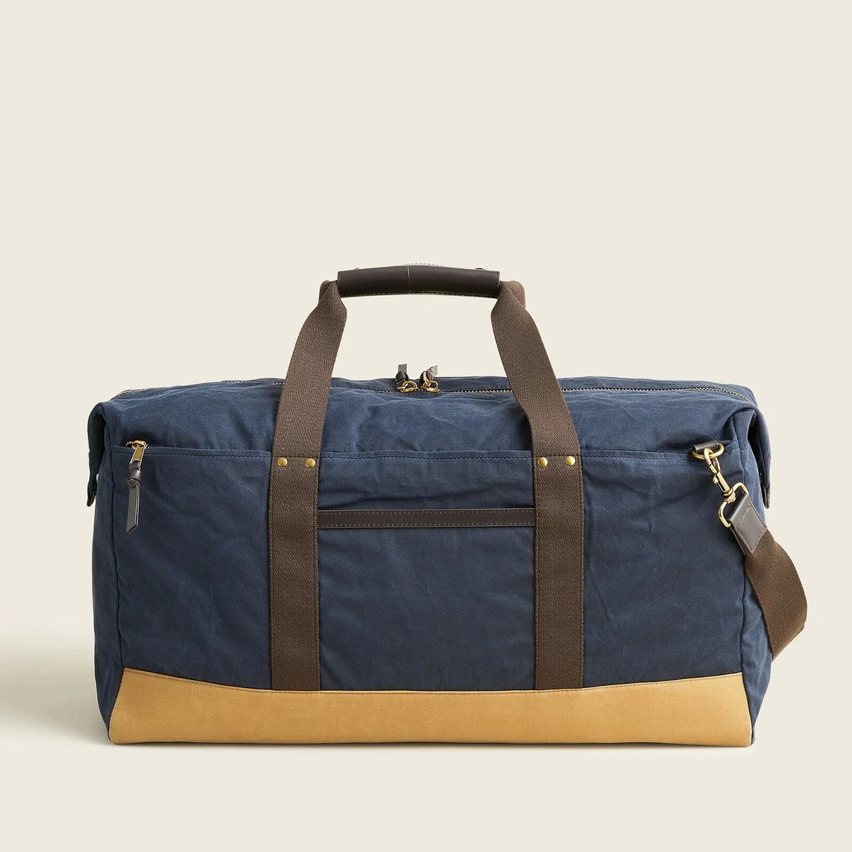 J. Crew Men's Waxed Canvas Duffel Travel Luggage Bag (orig