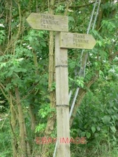 PHOTO  TRANS PENNINE TRAIL SIGNPOST GOOSEHILL WAKEFIELD BESIDE GOOSEHILL LANE ON