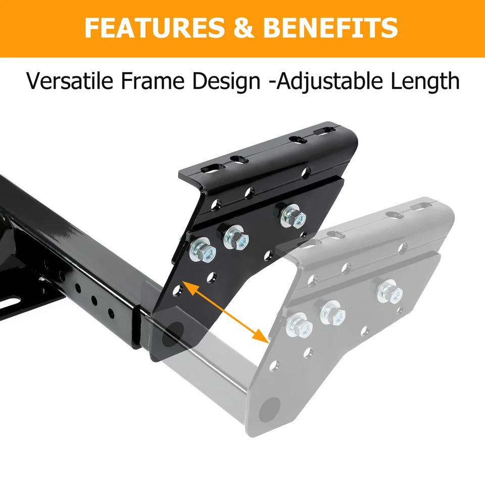 2" Class 3 Universal Trailer Hitch Towing Receiver For Dodge Isuzu Mazda Nissan Foto 3 de 4