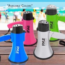 Pyle Compact  Portable Megaphone Speaker w/ Siren Alarm Mode, Battery Operated