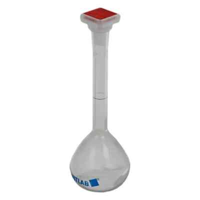 2 Pack of BrandTech VITLAB 10 mL Volumetric Flasks, Class B, with Stopper 677941