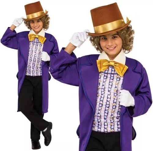 Willy Wonka Deluxe Costume Bambini Libro Giorno Ragazzi Fabbrica di  Cioccolato