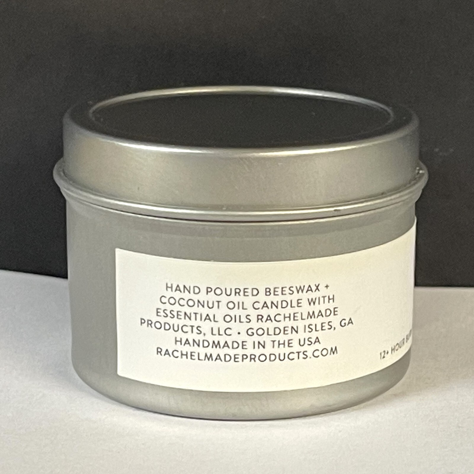 RACHELMADE Candle CALM Sandalwood 2 oz Travel Size TIN