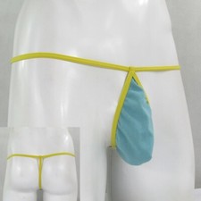 K322C Hot Mens Teardrop String Thong Pouch colors Soft Fine Cotton