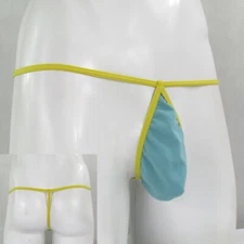 K322C Hot Mens Teardrop String Thong Pouch colors Soft Fine Cotton