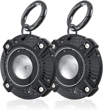 2 pc Waterproof Screw Full Cover Case for Airtag Tracker Keychain Holder, Black