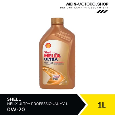Shell Helix Ultra Professional AV-L 0W-20 VW 509 00 508 00 Porsche C20 1 Liter