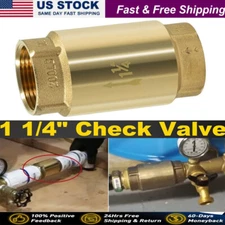 1 1/4" NPT Brass Check Valve Female Pipe Thread FPT One Way Back Flow Well Pump