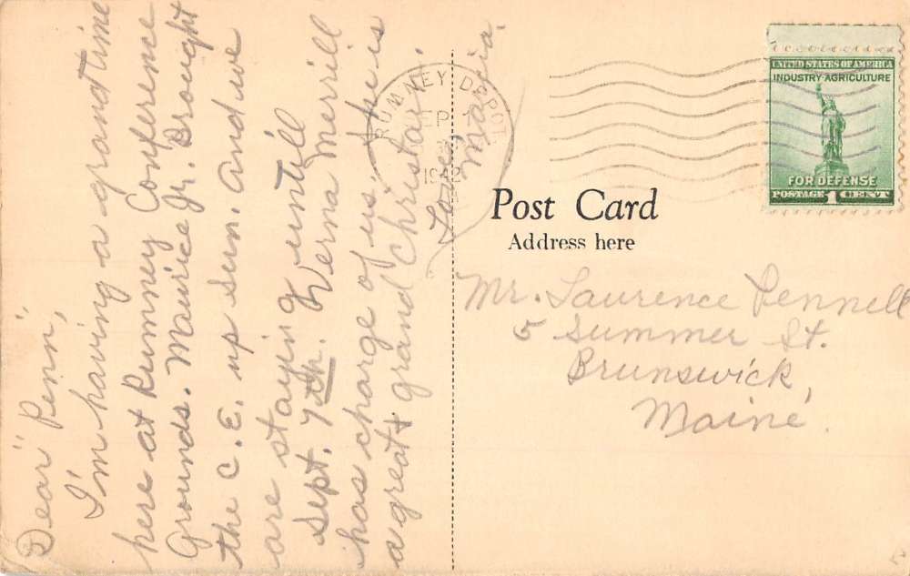 Rumney Depot New Hampshire NEF Grounds Entrance Antique Postcard K92610