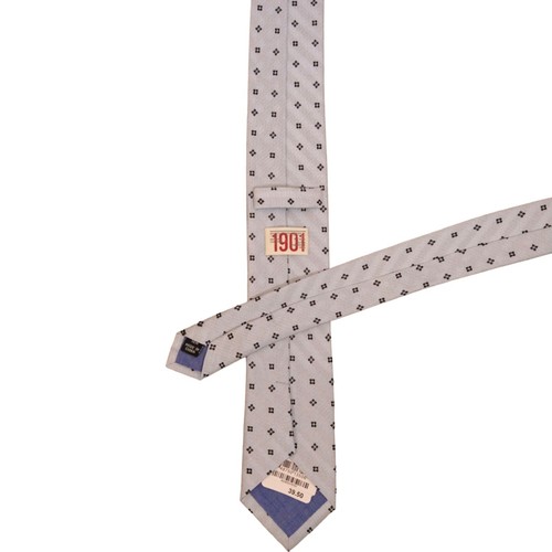 1901 NORDSTROM Mens Slim Tie 2.5 Light Blue Black Silk Summer Wedding Necktie - Picture 3 of 6