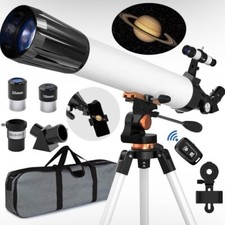 Refractor 90mm Aperture 800mm Telescope for Adults with High Powered With Tripod