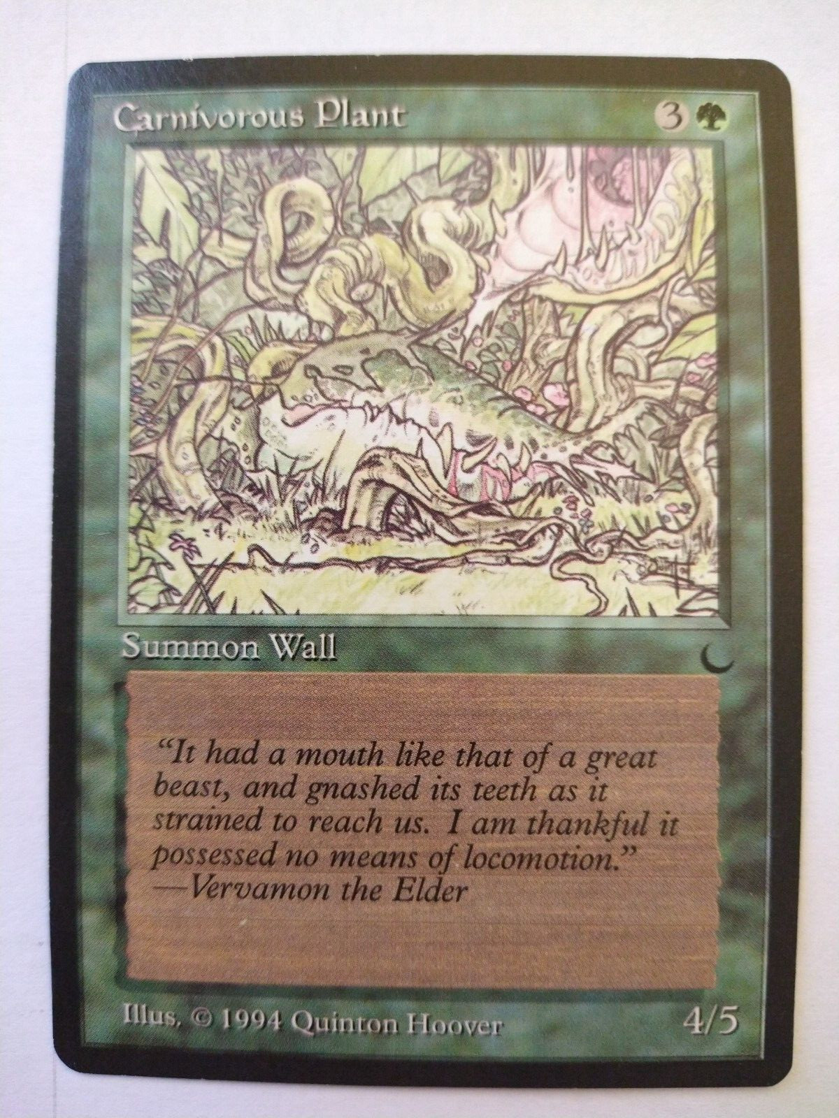 MTG Magic the Gathering: Carnivorous Plant - The Dark English LP Green - 1994