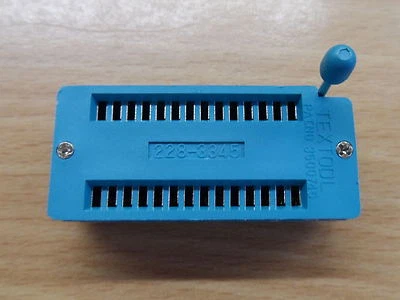 28pin ZIF socket for DIL ICs Textool 0.6" Zero Insertion Force wide DIP