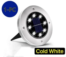 1-16 Pcs LED Solar Power Flat Buried Light In-Ground Lamp Outdoor Path Garden