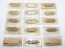 Lot 15 TRW Cinch DB-25-s Gold Pin Female Connectors  NOS