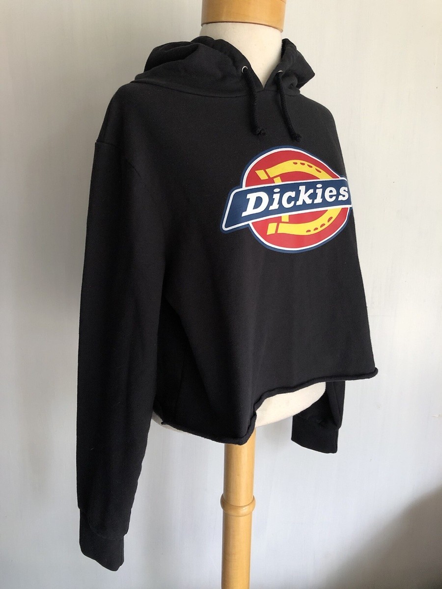 DICKIES Official Women's Long Sleeve Crop Top Logo Hoodie