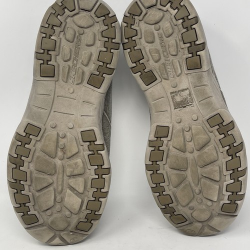 Skechers Creston Moseco Shoes Mens 10 Taupe Brown Canvas Slip On Foam Comfort - Picture 14 of 14