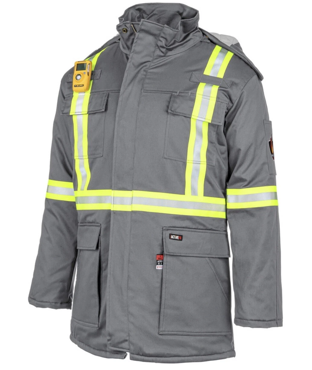 Proactive FR Flame Resistant Hi Vis Insulated Parka Jacket (MEDIUM) SHIPS TODAY - product detail image 4