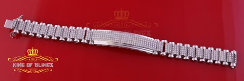 925 Silver White 20 .0CT Cubic Zirconia Men's/Womens Attractive Bracelet SZ 8.5" - Picture 4 of 8