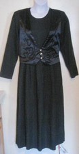Jamie Brooke misses sz 16 green long modest shift vest dress j127