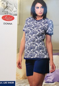 Colore Blu L Short Corta M Liabel Pigiama S Taglie Donna Manica nxq1X76