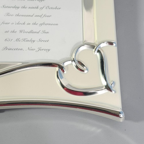 Lenox Forevermore Wedding Invitation 5x7” Double Frame Pearl White Silver-plate - Picture 6 of 10