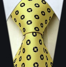Scott Allan Mens Geometric Necktie - Yellow Mens Tie