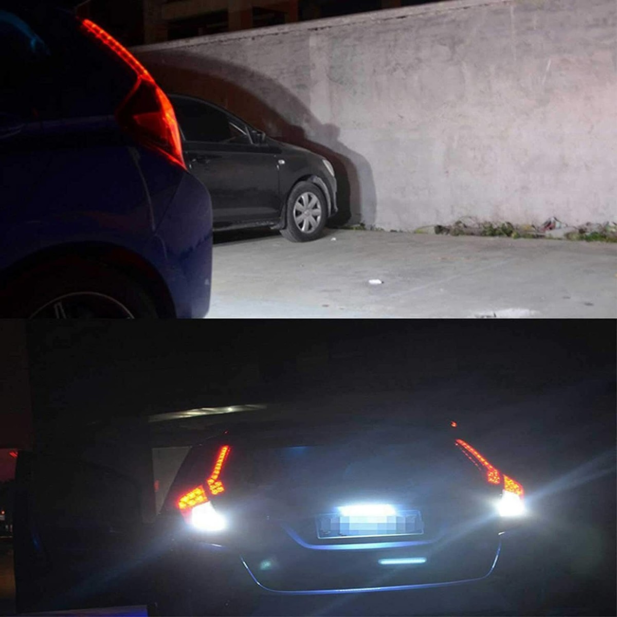 Universal LED License Plate Light - 6000K White & Red, Backup Tail Light For Car SUV Truck