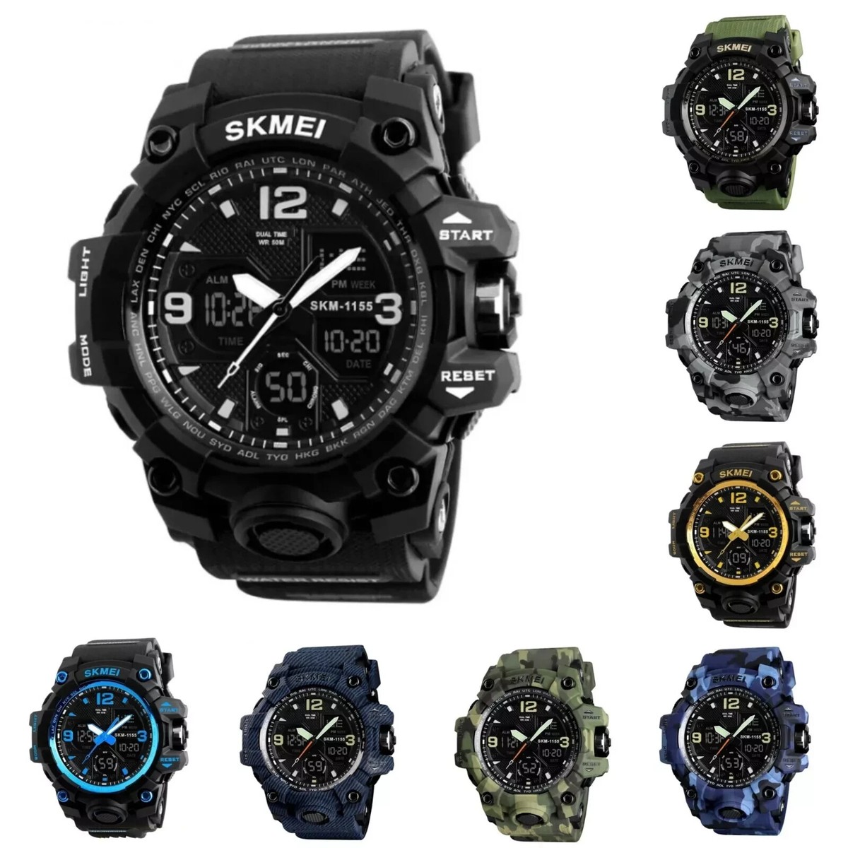 Analog Watches Watch Skmei 1155 Precio #1 Mens Watch Army Military
