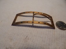 VTG 1930S ART DECO BELT BUCKLE RECTANGLE BRASS 33/4 X 11/2 INCHES