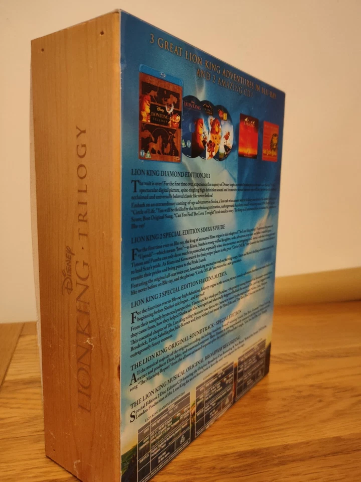 Disney The Lion King Trilogy Blu-ray Wooden Box Set Limited Edition - Image 2 of 4