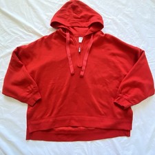 PINK Victoria's Secret Red Half Zip Hoodie Sweatshirt Women's Small Oversized