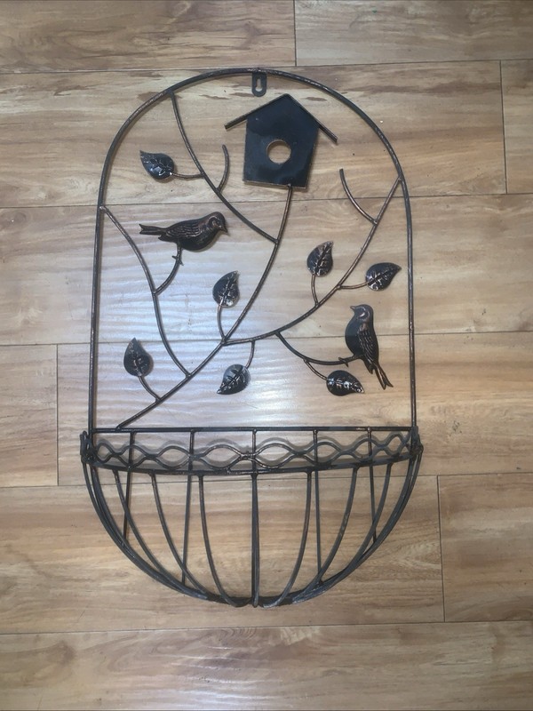 Indoor Outdoor hanging Rod Iron Flower Holder