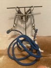 Western Short Shank Curb Bit w/Blue Rope Reins Leather Curb Strap Horse Tack — photo 3