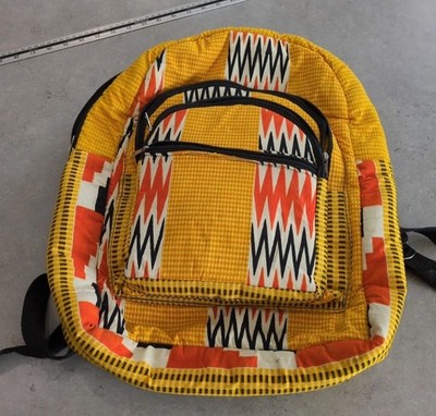Kente African Print Stoff Rucksack Back Pack Bunt 