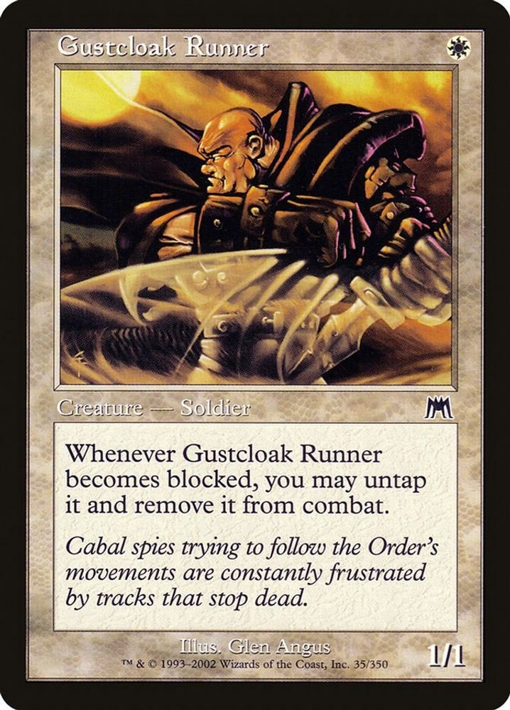2002 Magic: The Gathering: Onslaught - Gustcloak Runner (#35, C, Near Mint)