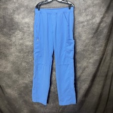 Figs Axim Cargo Scrub Pants Mens Size L Ceil Blue T2001 Straight Leg