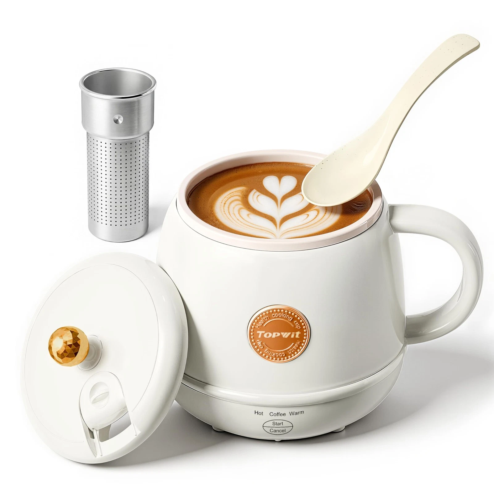 Electric Travel Kettle, 14oz Rapid Heating Up to 212°F, Temperature Control H...