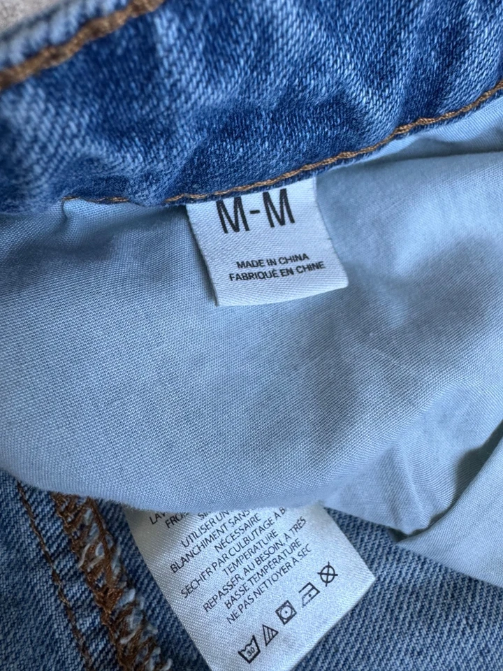 Falda vaquera BDG Urban Outfitters midi azul denim para mujer M recta abertura mandi Foto 4 de 4