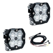 Baja Designs 49-7815-2 Squadron 2 Pro Black Led Aux Light Pod Pair Wide Clear