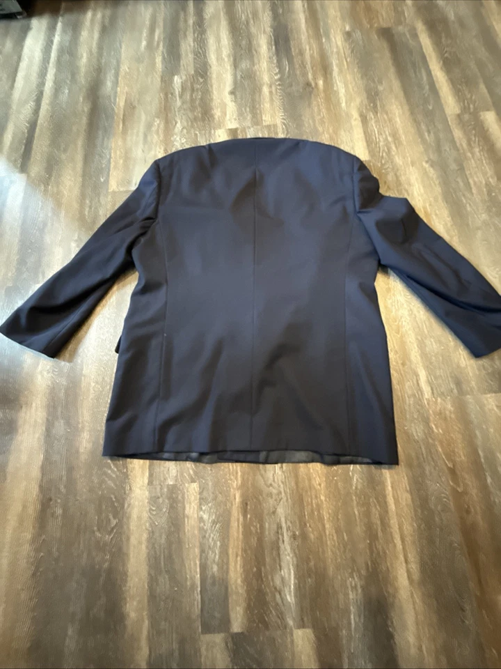 Blazer Burberry Azul Marino Dorado Botón Super 100's Doble Pecho 46L Foto 2 de 4