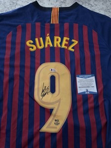 Luis Suarez Autographed Signed Barcelona Football Jersey - Beckett Authenticated