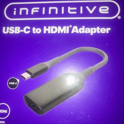Infinitive USB C To HDMI Adapter Open Box New