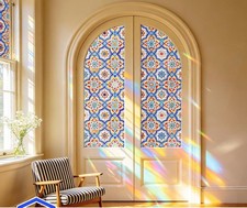 Rainbow Window Privacy Film, Size 35x157 inches, Heat Control,UV Blocking Privac