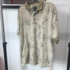 Vintage Y2K activewear Givenchy golf print polo shirt tag size XL.