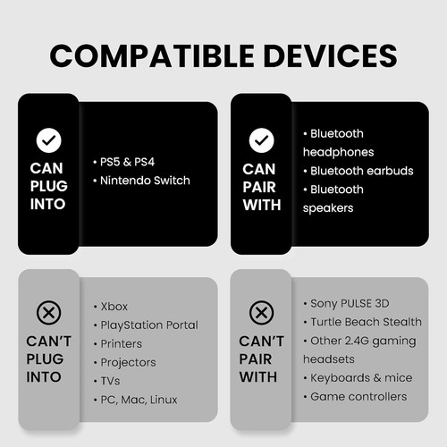 Avantree C81-Gaming (2025 New) - USB C Bluetooth 5.3 Adapter for PS5 & Gaming C - 第 3/8 張圖片