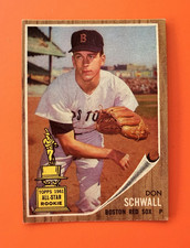 Vintage Topps 1962 Don Schwall #35 Boston Red Sox MLB Rookie All-Star Card. rookie card picture