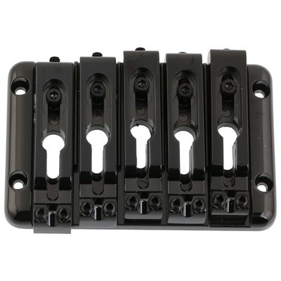 Deluxe 5-String Electric Bass Bridge with Adjustable Saddles BB285 Black