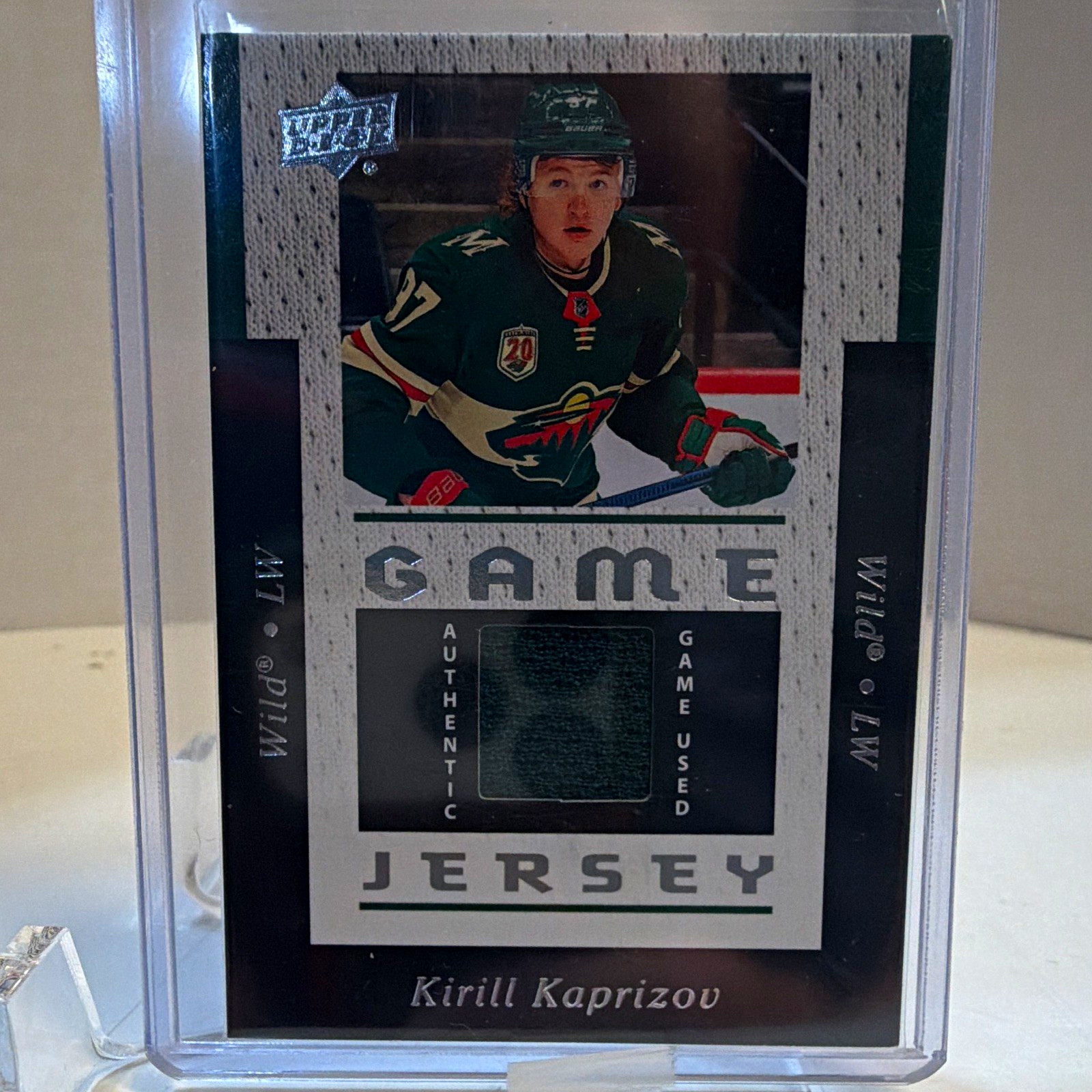 Upper Deck 2021-22 Series 1 UD Game Jersey Kaprizov Wild #GJ25A-2 MEM